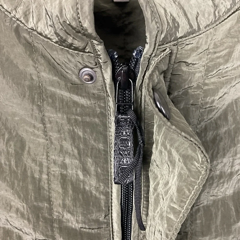 YAGYA Women's Olive Green Quilted Riding Vest Primaloft Silver Size L | Europe